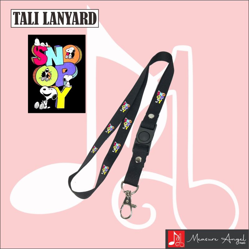 TALI LANYARD SNOOPY - anime movie film kartun cartoon | TALI ID CARD GANTUNGAN KUNCI GANTUNGAN FLASH