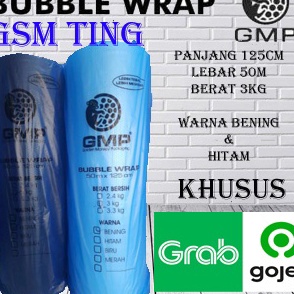 

KF7 BUBBLE WRAP HITAM GMP UKURAN 125M X 5M MEREK GMP
