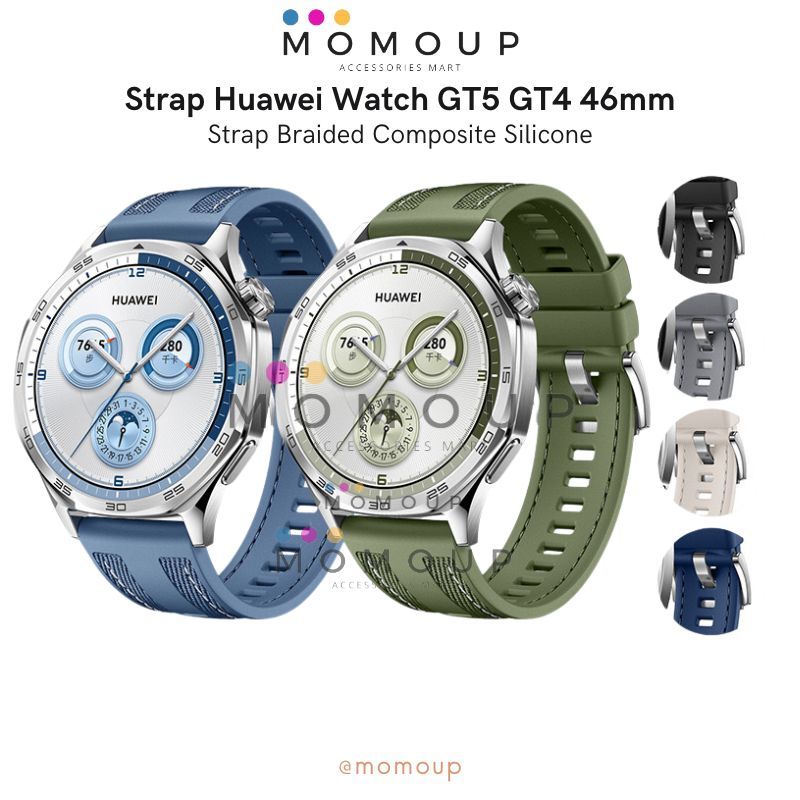 Strap Huawei Watch GT 6 / GT 5 46mm Silicone New Composite Tali Huawei Watch GT 4 46mm Strap Bahan S
