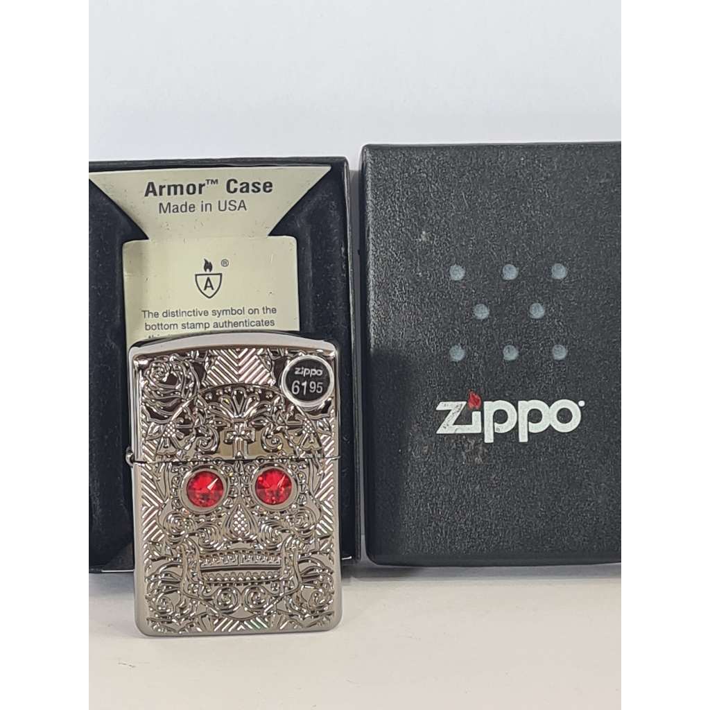 Zippo Armor CRYSTAL SKULL Design Original