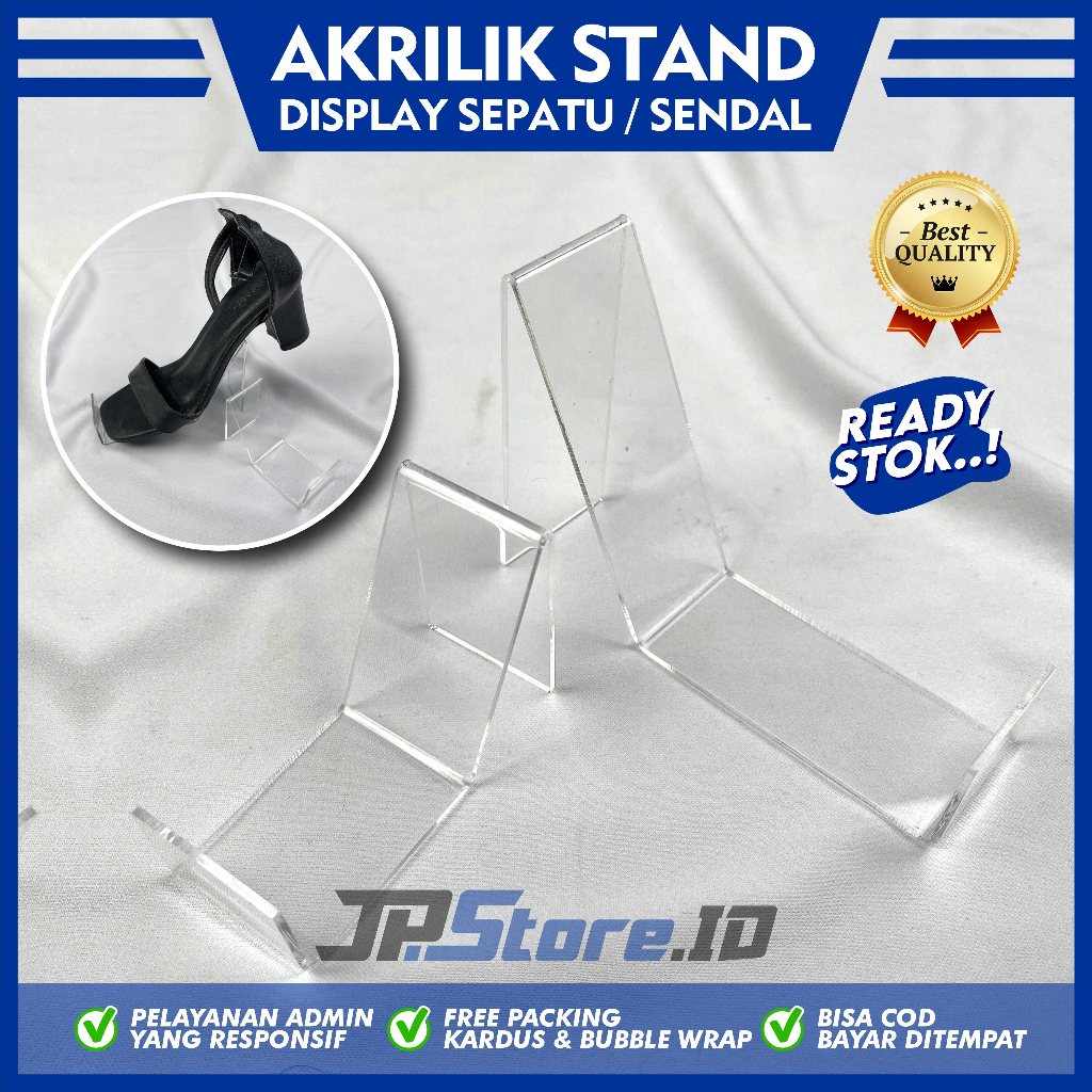JPS Stand Sepatu Akrilik - Shoe Acrylic Display Sandal Rak Pajangan Sendal