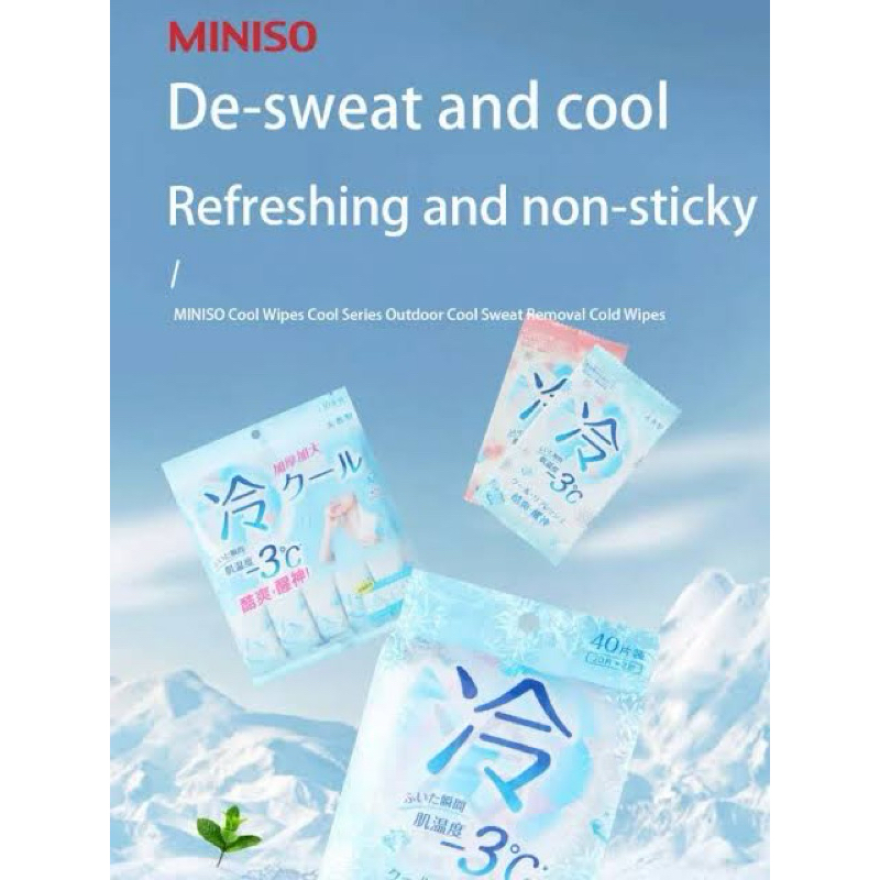 COD Miniso Bali Refreshing Cooling Wipes Tissue Basah Menyegarkan Tissue Wajah Anti Lengket Tisu Waj