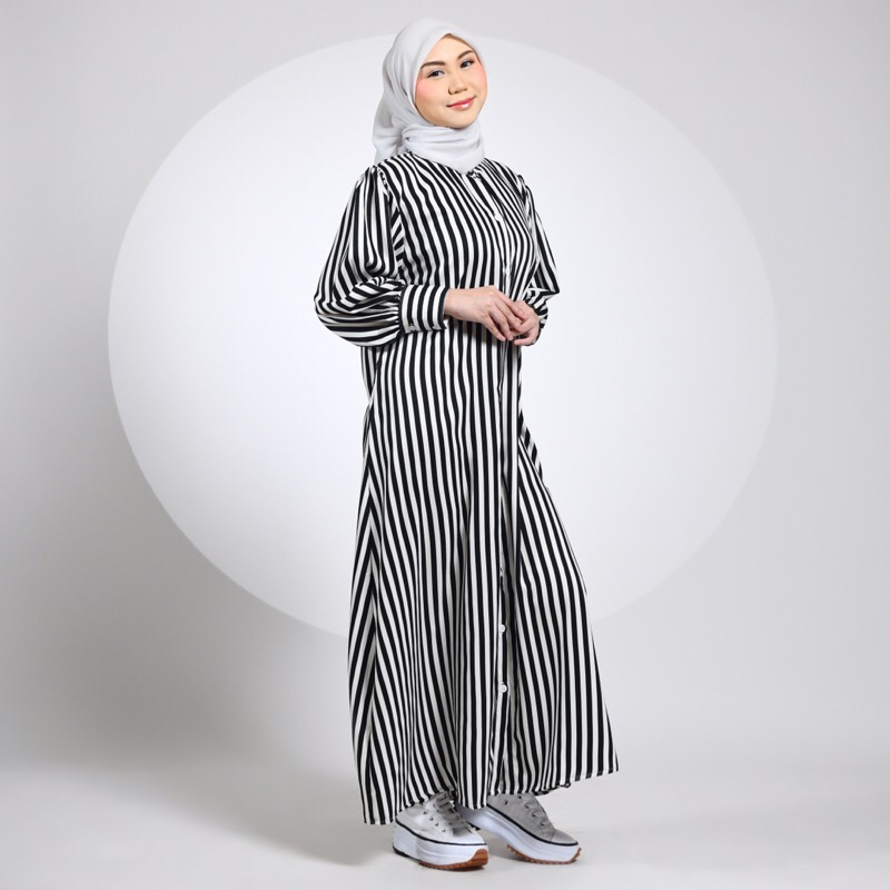 Gamis Salur Rayyana Gamis Dress Black