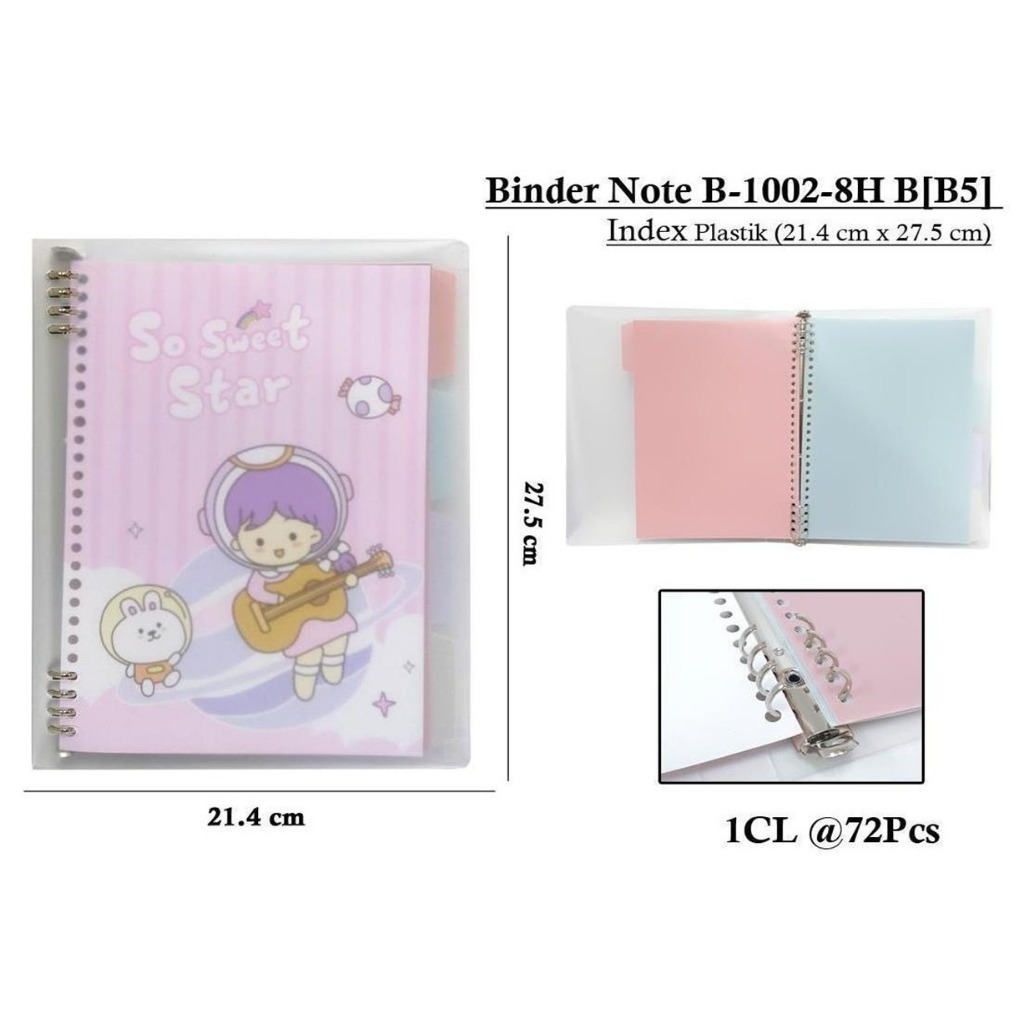 

WENGU BINDER NOTE RING - BUKU BINDER CATATAN RING BESI UKURAN B5