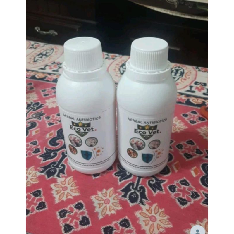 Ecovet untuk Hewan Ternak seperti ayam sapi babi kambing domba dan lainnya kemasan 250 ml. Beli 3 gr