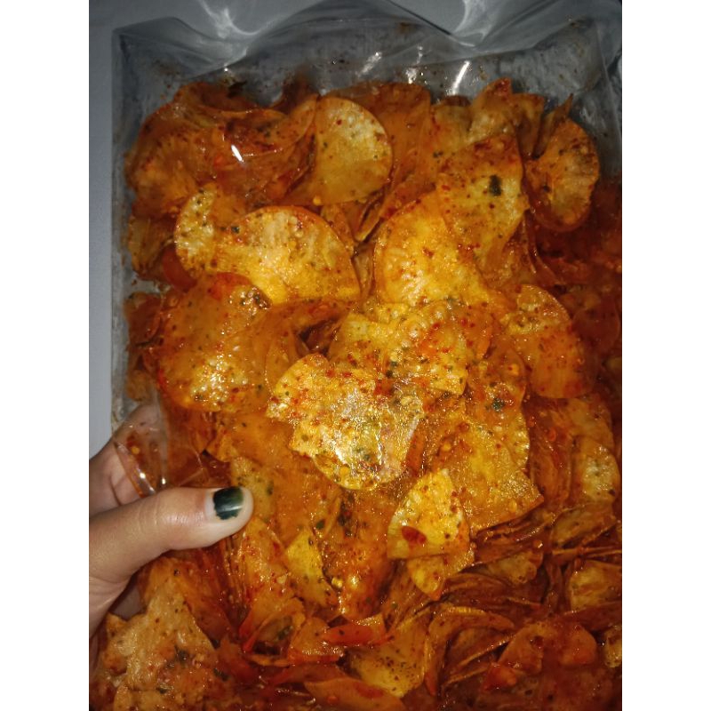 

Keripik Singkong Pedas daun Jeruk - kripset cikruh 1kg