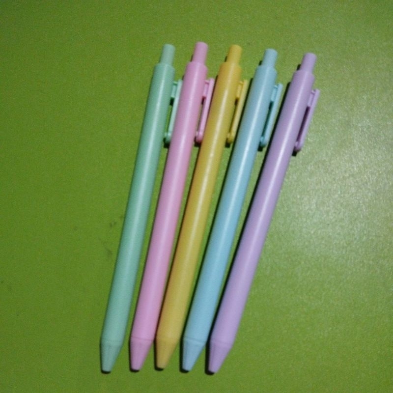 

HZK pena cetrek cetek warna pastel macaron gel tinta hitam pen sekolah kerja kantok atk