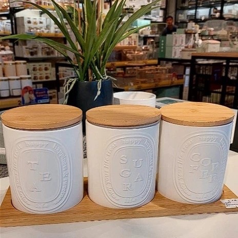 Informa toples tempat teh gula kopi canister tempat penyimpanan