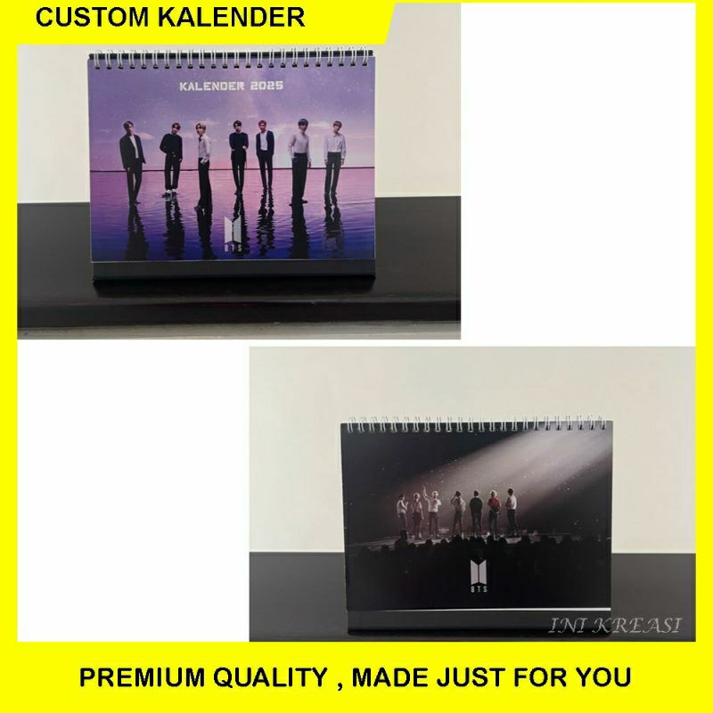 

CETAK CUSTOM KALENDER MEJA 2025 BTS SATUAN, ALAS HARDCOVER PREMIUM QUALITY