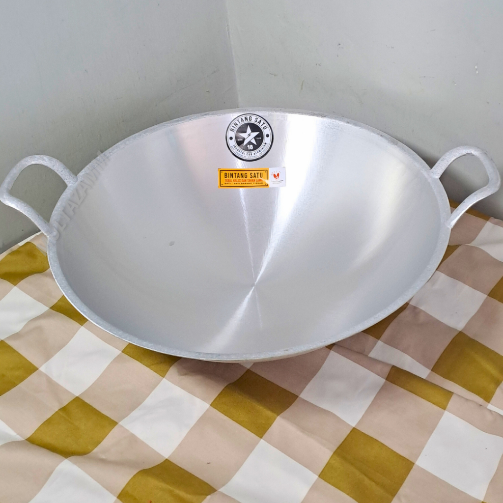 Wajan Penggorengan Kuali Alumunium jawa tebal ceper kecil