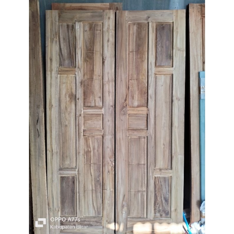 pintu kuputarung jati minimalis