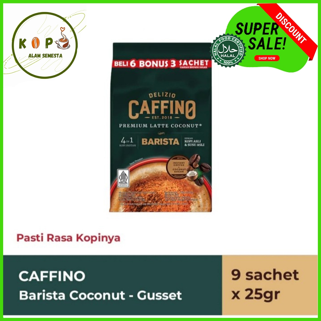 

Caffino Barista 4 in 1 Premium Latte Coconut 9 Sachets x 25gr