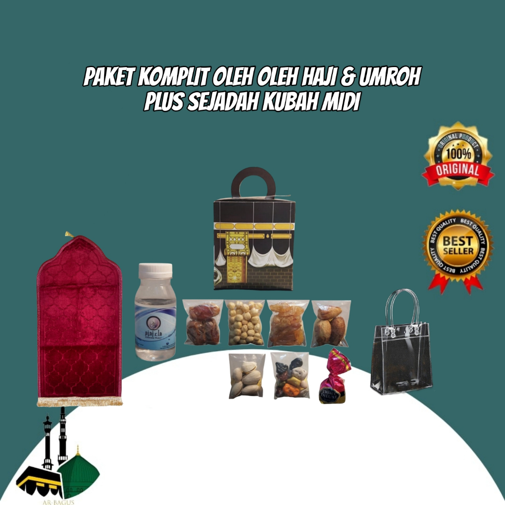 

Paket komplit oleh oleh haji & umroh plus sejadah kubah midi
