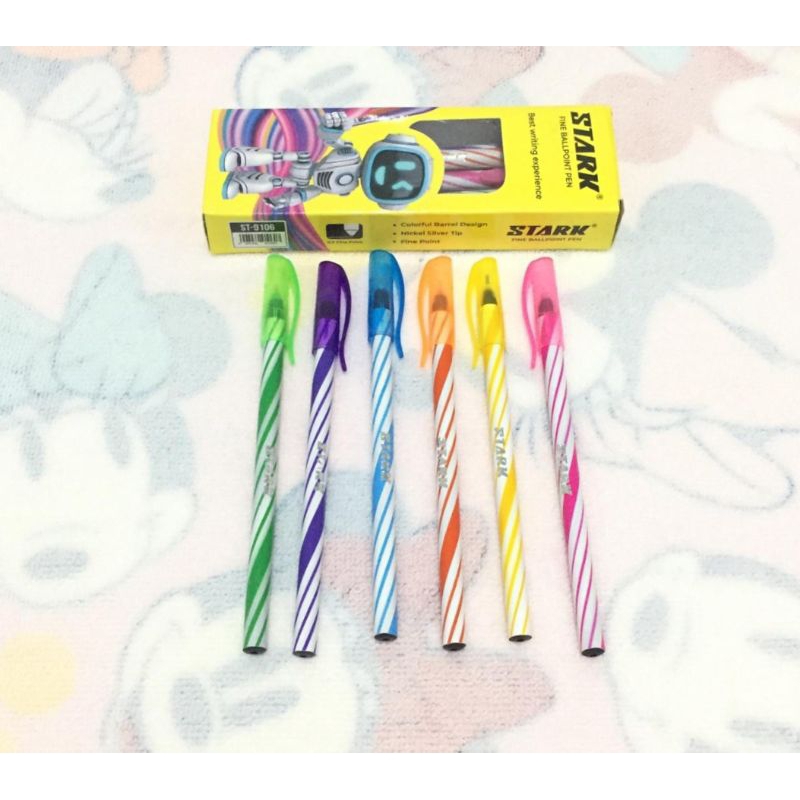 

Pulpen Ulir Spin 1 Kotak isi 12 pcs / Pulpen Ulir Lilin Spin Tinta Hitam Murah / Bolpoin Ulir Stark Hitam Murah / Pen Murah dan Bagus
