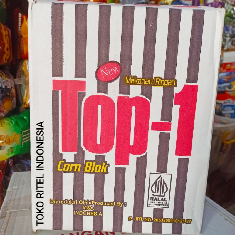 

Chiki TOP 1 Corn Blok Berhadiah (1 Dus isi 60pcs)/Snack Corn Blok Top 1 Rasa Coklat Tiramisu Berhadiah/Ciki Top 1 Berhadiah Uang