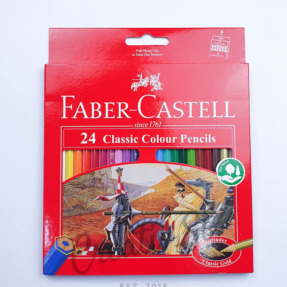 

KODE B23H FABER CASTELL Classic Colors Panjang Pensil 24 Warna Klasik