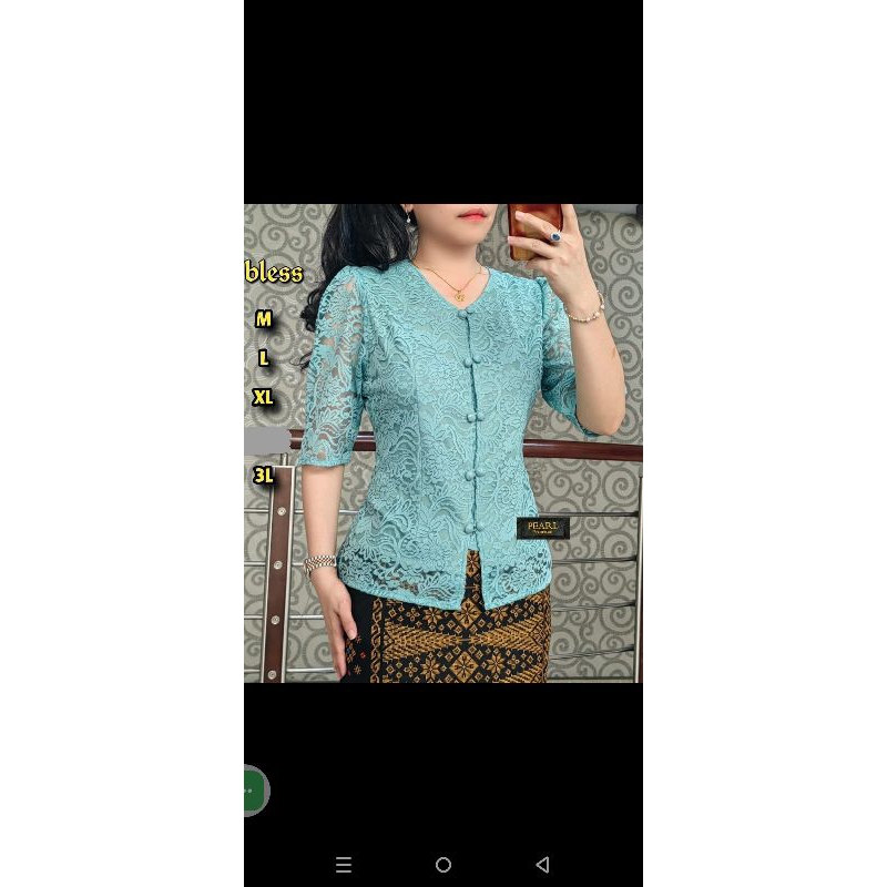 Atasan Brokat Murah Kancing Depan