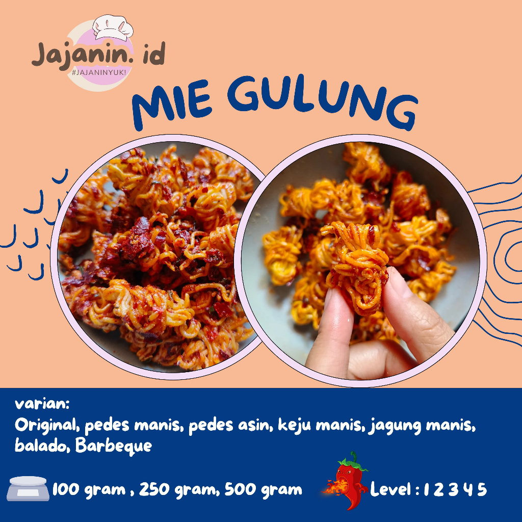 

Mie Gulung Banyak Rasa 100 Grm 250 Grm 500 Grm