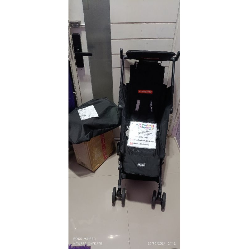 stroller minima+ black blue preloved