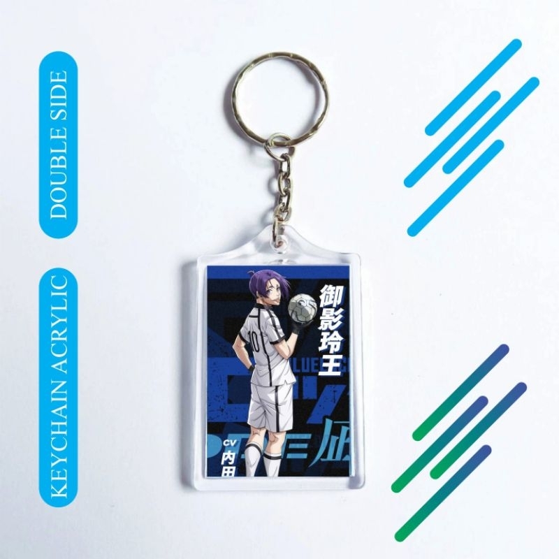 SIAP KIRIM Gantungan Kunci Keychain Blue Lock Reo Mikage