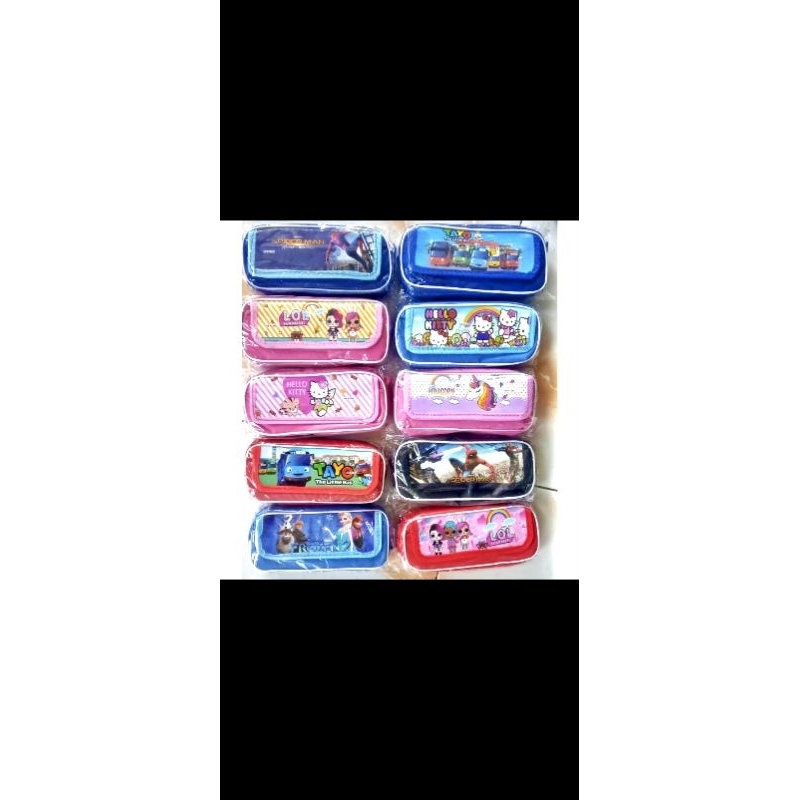 

TEMPAT PENSIL KAIN RESTLETING + SAKU DEPAN CEWEK COWOK/ PENCIL CASE