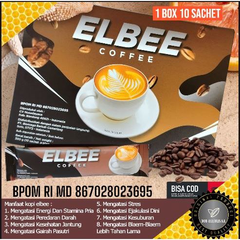 

DISTRIBUTOR NEW ELBEE COFFEE KOPI KESEHATAN 1 BOX ISI 10 SACHET ORIGINAL