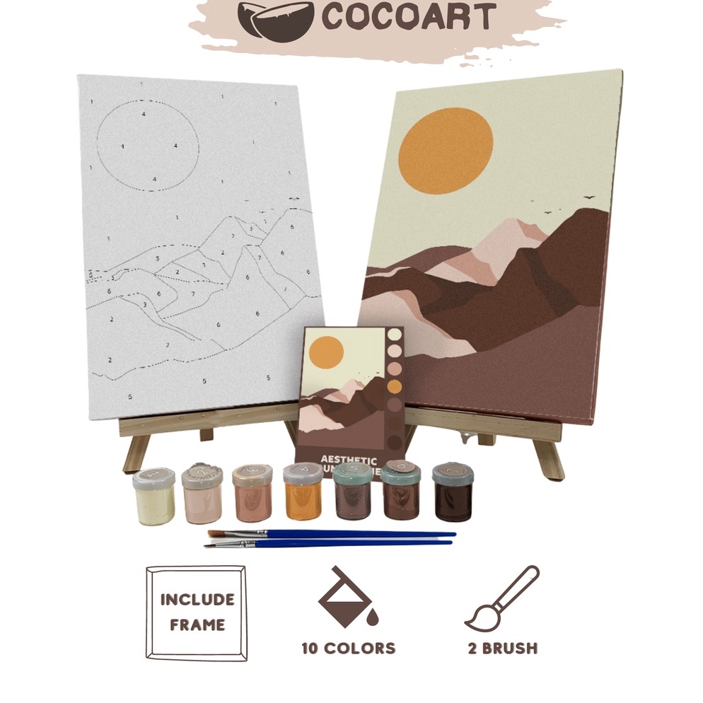 

KODE S36R Paint By Number Kit Mountain View Aesthetic Coartid I Kanvas 2 x 3 cm