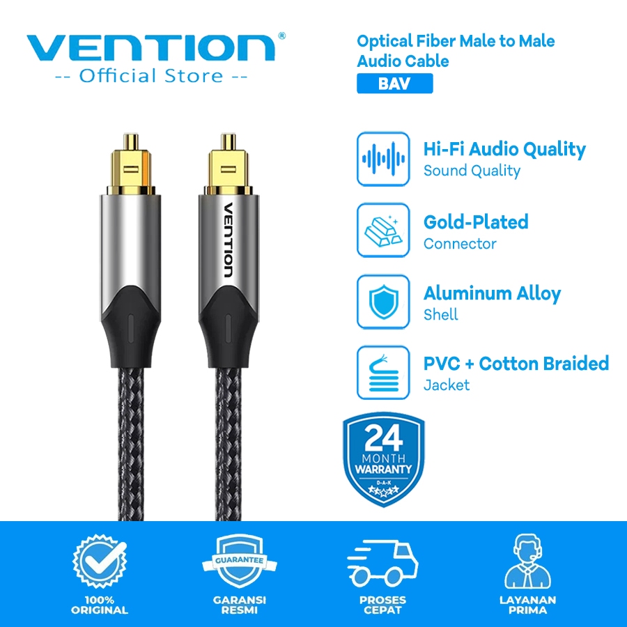Vention Kabel Audio Digital Optical Toslink Audio Optik
