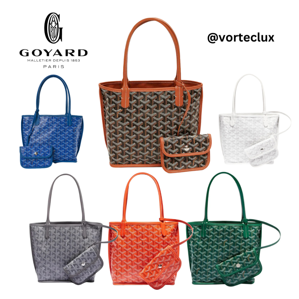 GOYARD Mini Anjou Tote Set Pouch Authentic Original Quality - Tas Goyard - Tas Wanita