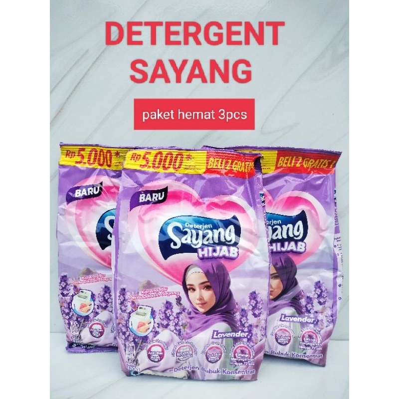 PAKET HEMAT [ 3pcs ] DETERGENT SAYANG 5000 | DETERGENT SAYANG BUBUK | SABUN CUCI BAJU SERBUK | DETER