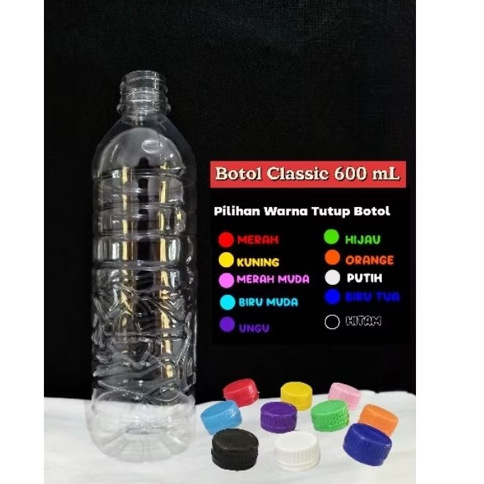 Botol plastik classic 600ml / botol plastik air minum kemasan 600 ml