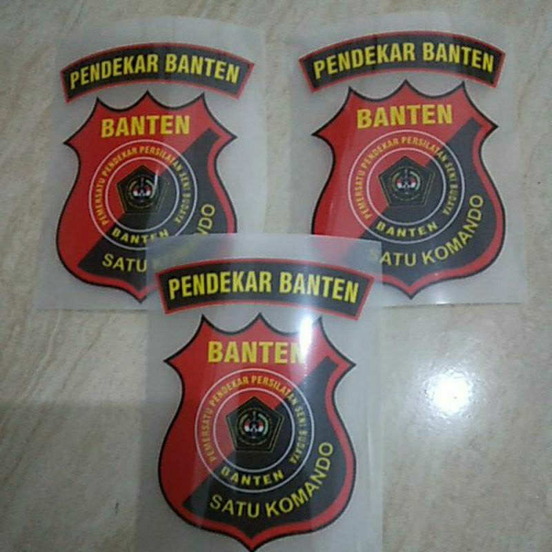

DTF sablon setrika stiker sablon kaos pendekar banten isi 3 pcs,