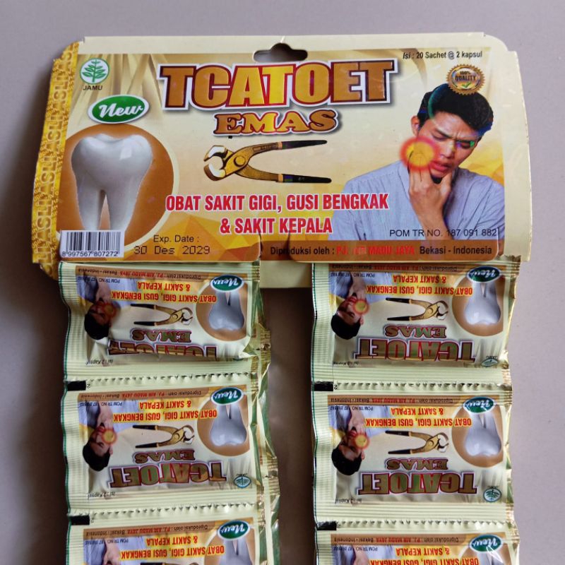 Tcatoet Emas Obat Sakit Gigi