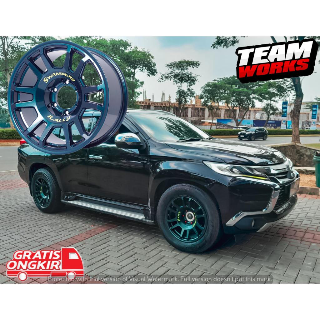 PROMO VELG MOBIL RING 18 RALLY LOOK HSR SWAMPERS GREEN DARK MOBIL PAJERO FORTUNER HILUX R18 VELAG MU