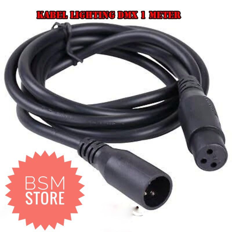 Kabel Lighting  1 meter buat lampu parled,beam,laser& sound