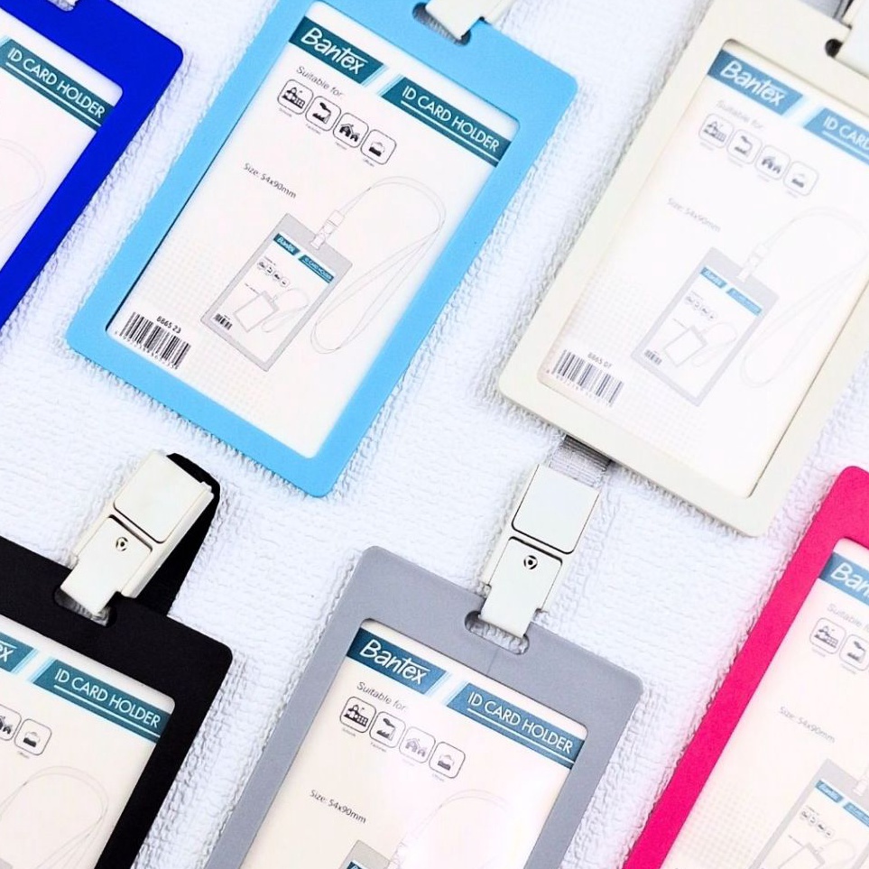 

Penjualan Murah Bantex ID Card Holder Series With Clip Portrait TALI MIKA 8866 LANYARD NAME TAG