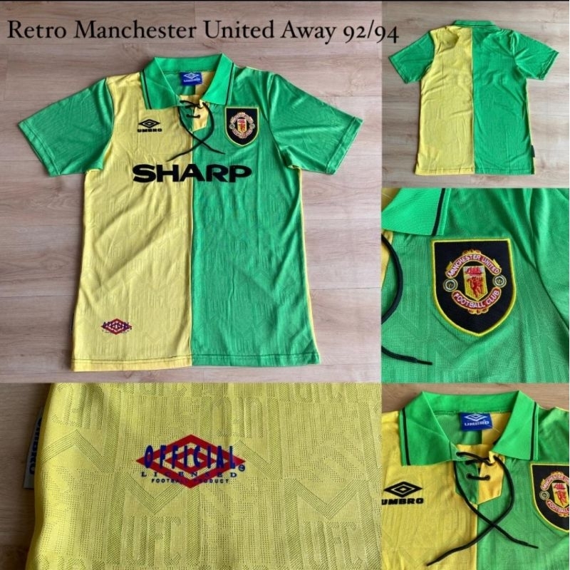 Jersey Kaos Baju Sepak Bola MU Manchester Mancester Man Utd United Home Away 3rd Third Kuning Hijau 