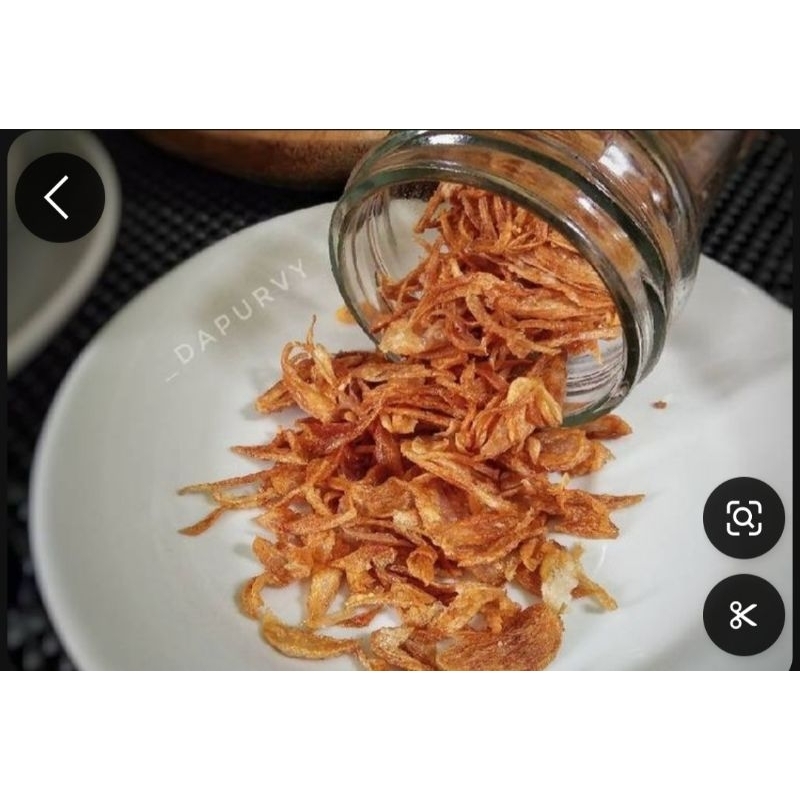 

Bawang goreng murni renyah tanpa campuran tepung 100gr