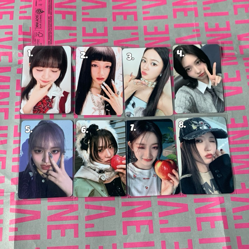 PHOTOCARD OFFICIAL LEESEO YUJIN LIZ REI GAEUL IVE