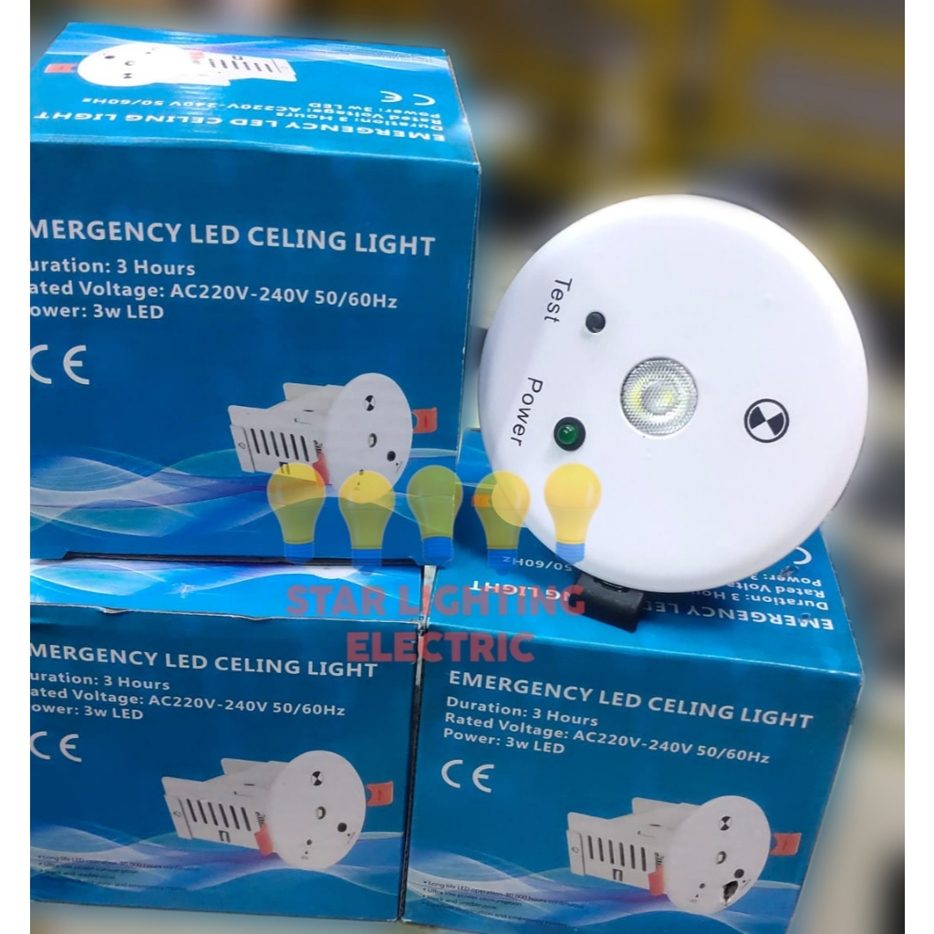 EMERGENCY LED 3WATT PLAFON