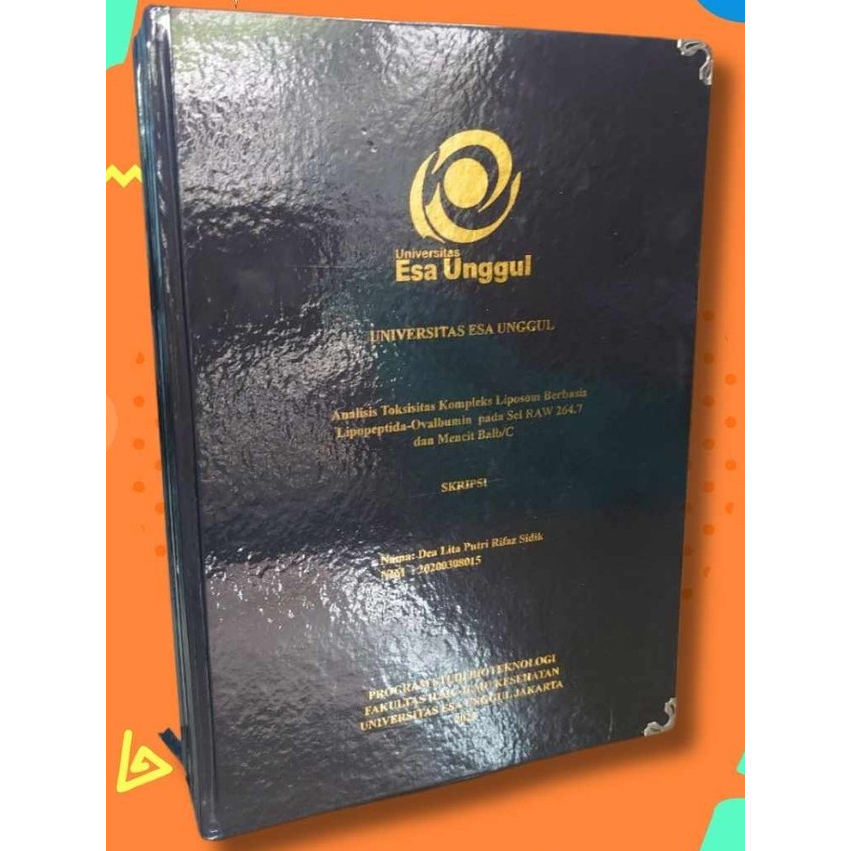 [ TERMURAH ] Jilid Hard Cover Skripsi Tulisan Mas Bisa Satuan