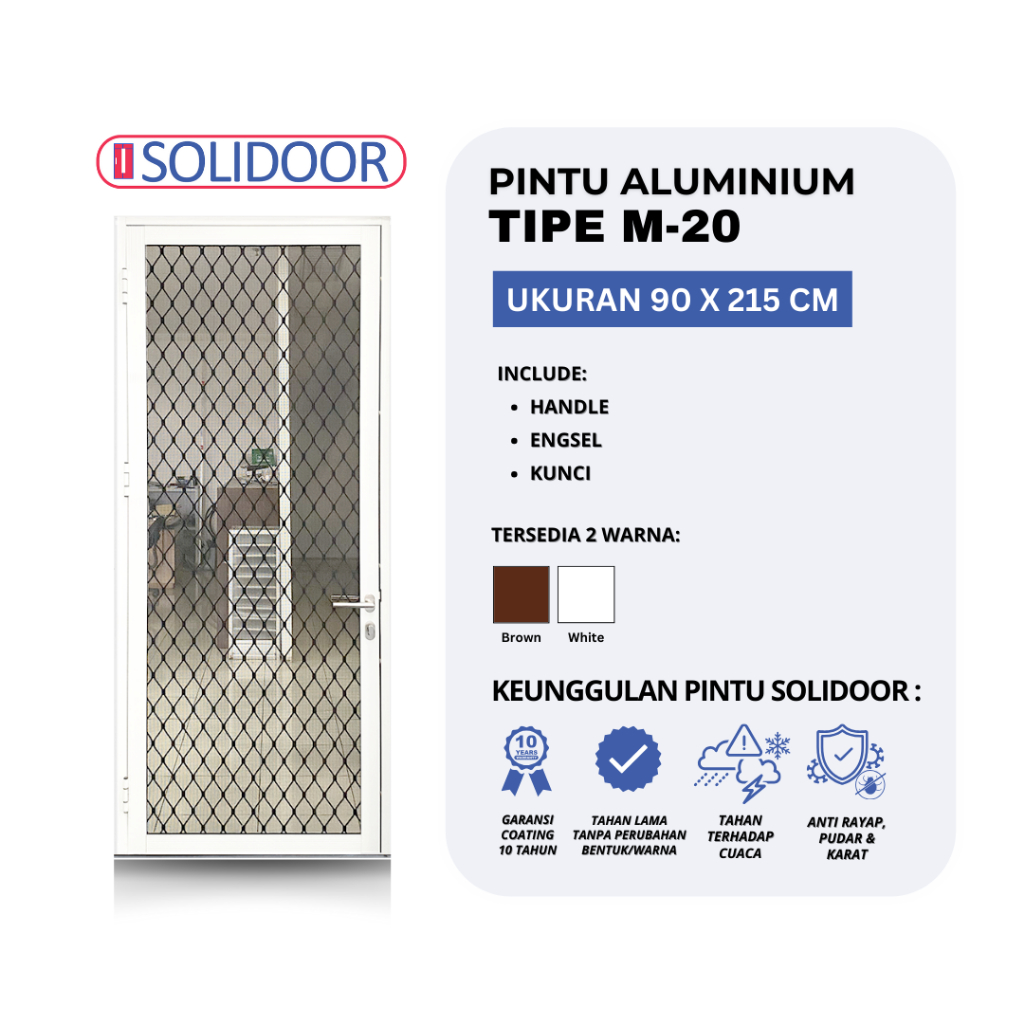 Pintu Aluminium SOLIDOOR INSECT SCREEN M-20