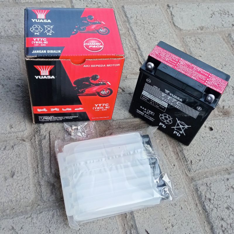 AKI ACCU KERING YUASA YT7C 12V 6A BATTERY MOTOR GRAND SUPRA OLD MIO SPORTY JUPITER ORIGINAL