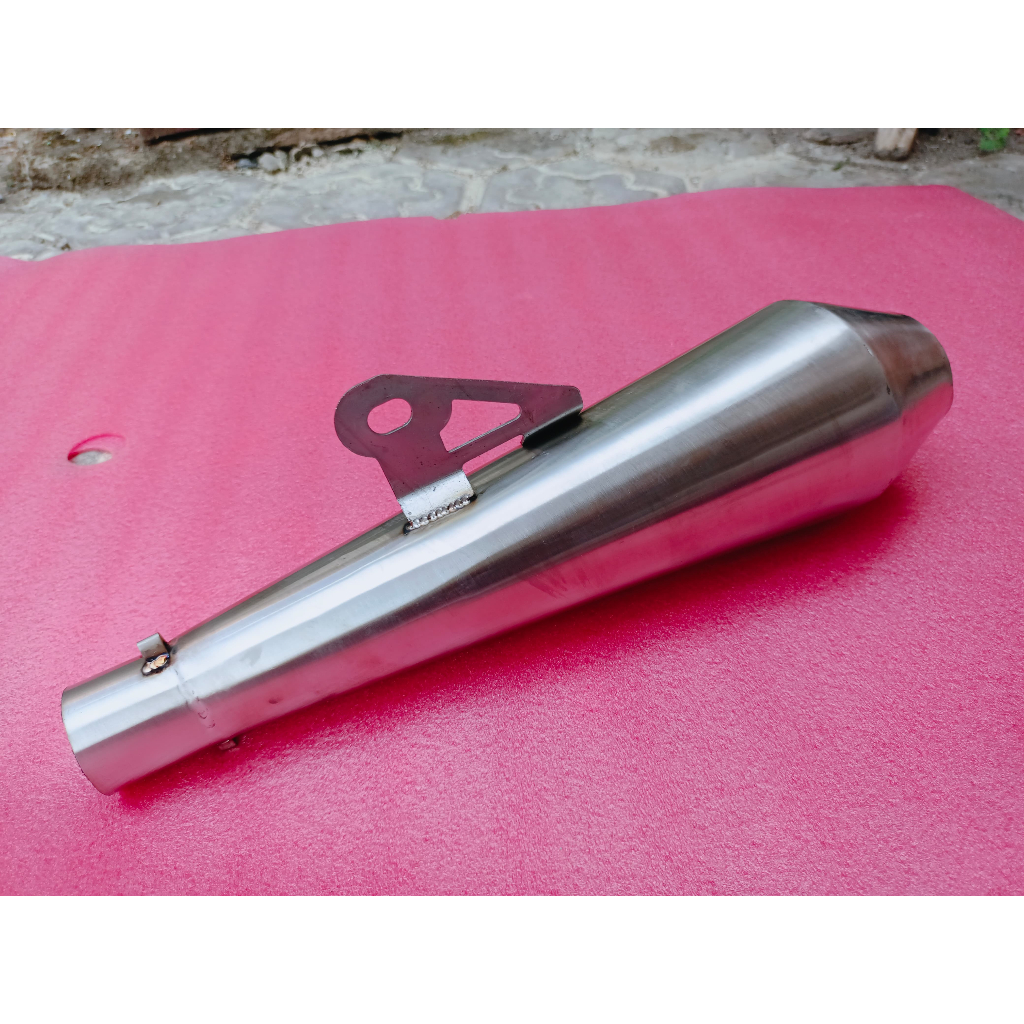 Slencer Motor custom Stenlis Stainless Knalpot CB GL Megapro Scorpio Tiger Caferacer japstyle Bobber