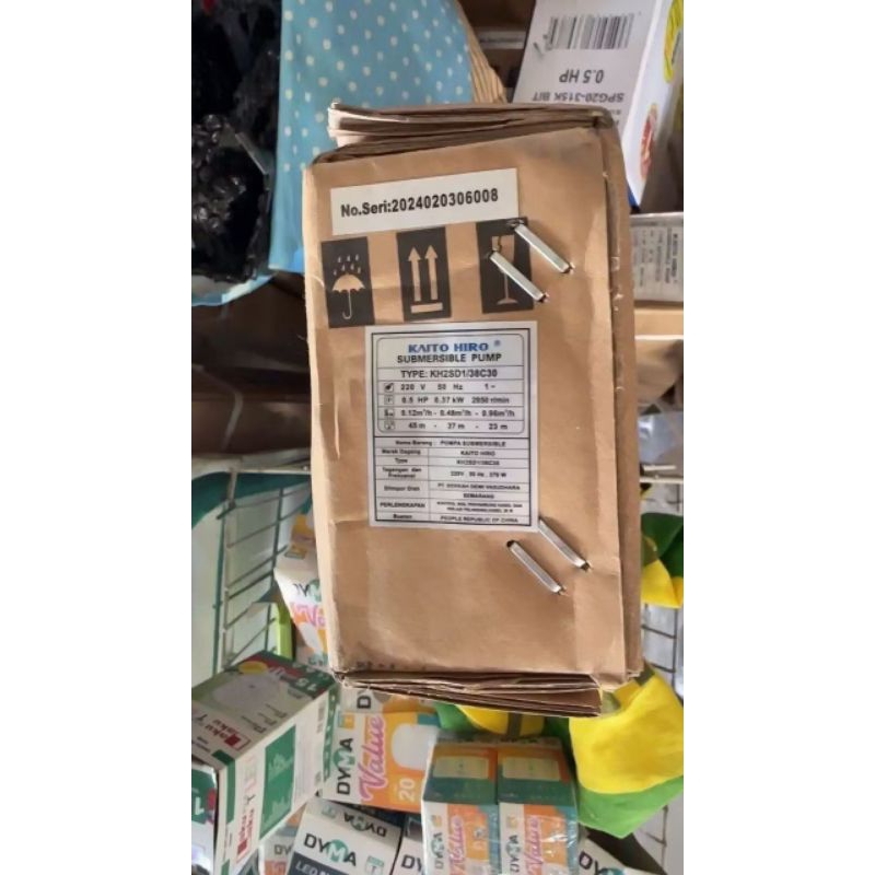 Pompa submersible/ pompa satelit kaito hiro 0,5 hp casing 2 / 2,5”, mesin 1,5 + kabel 30m