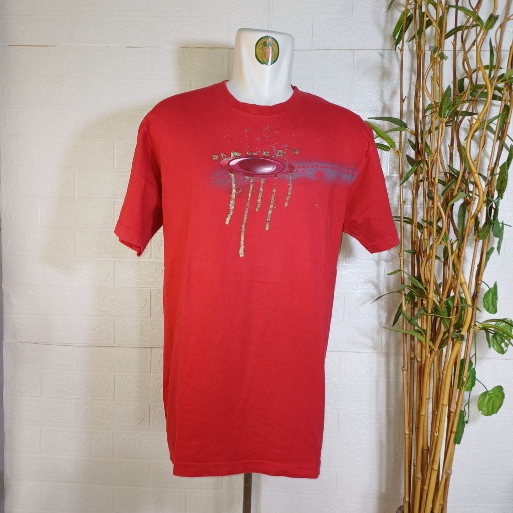 KAOS OAKLEY ORIGINAL, SIZE XL (SECOND BRANDED) MERAH PEKAT, TS0497