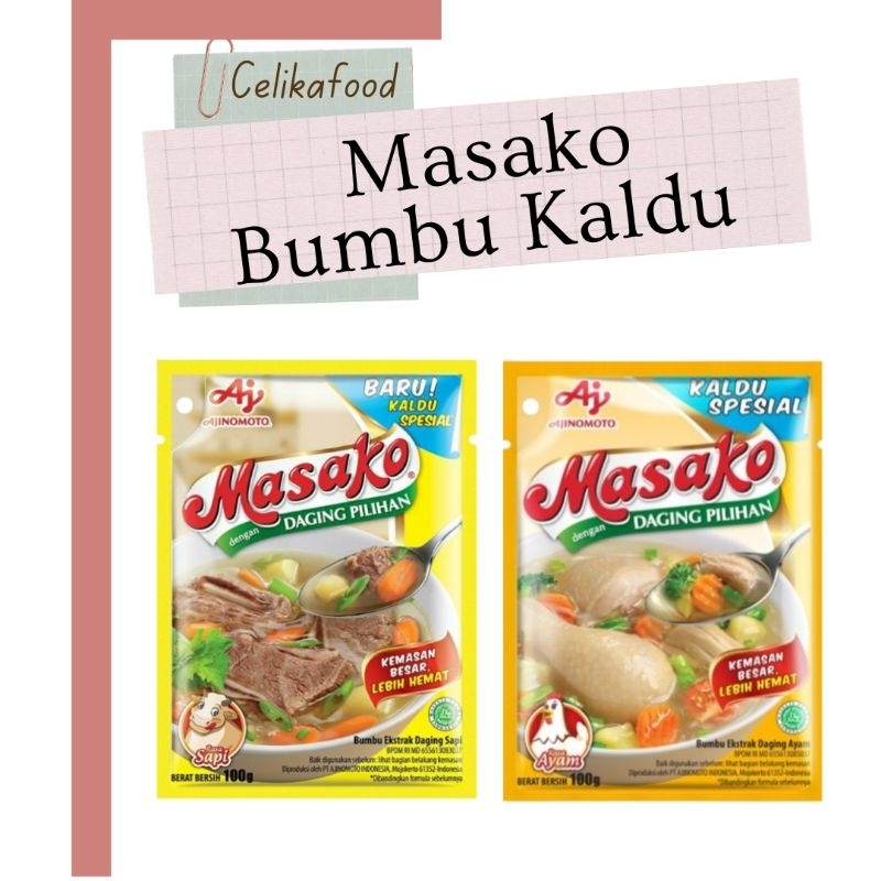 

Masako 100gr Kaldu Rasa Sapi Ayam Ajinomoto Bumbu Penyedap Instan