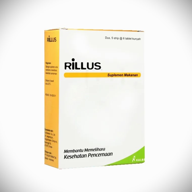 Rillus 30 Tablet Kunyah Probiotik dan Prebiotik