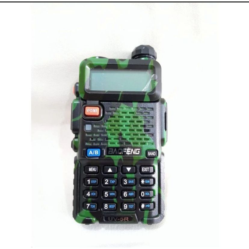 WALKIE TALKIE HT UV 5R ARMY 8 Watt, Handy Talky Loreng Doreng Tentara Hijau UV-5R W Urgency jarak ja