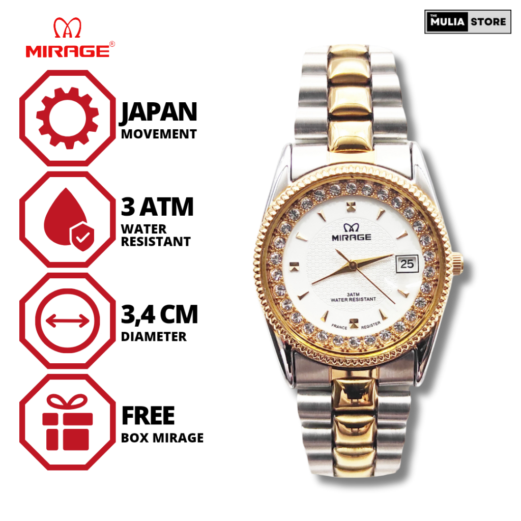 Jam Tangan Pria/Unisex Mirage Original 1579 Analog